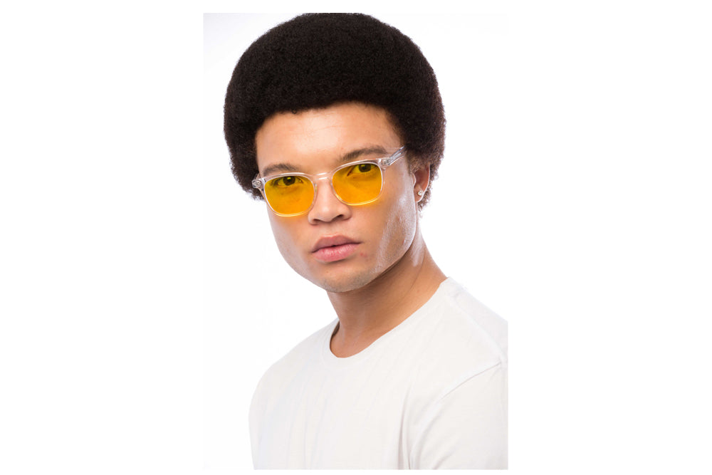Man Wearing Crystal Light Sensitivity Glasses