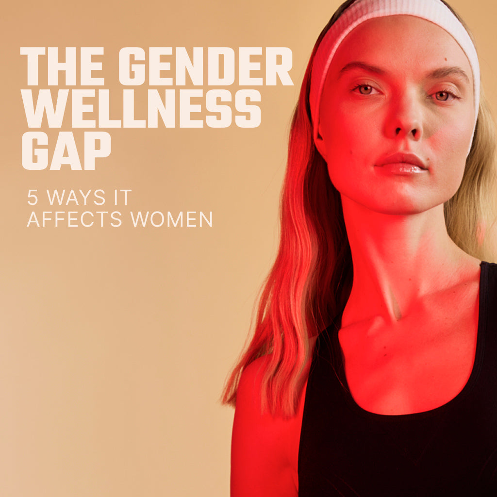 Woman Against Cognac Background Facing Red Light