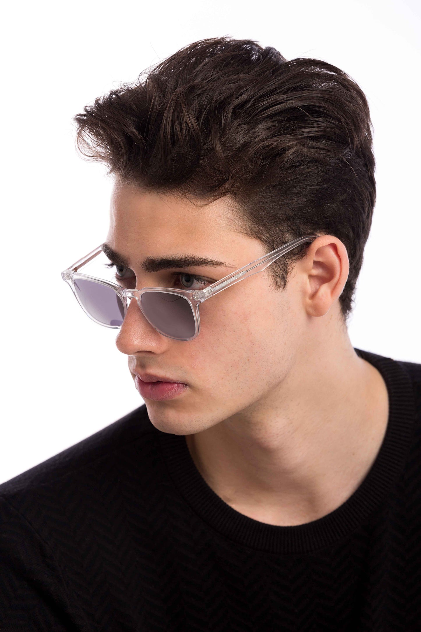 Man Wearing Crystal Sunglasses (Grey)