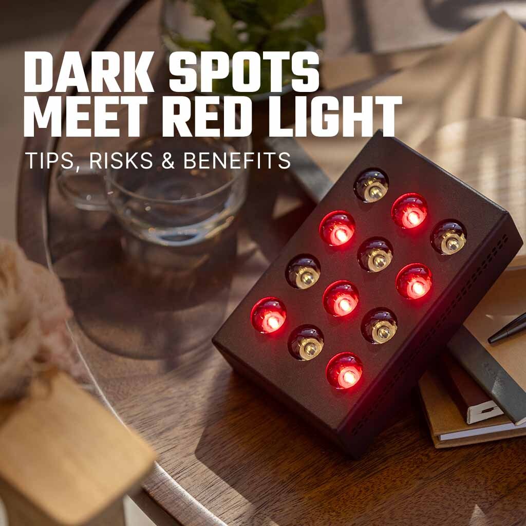 Dark spots meet red light